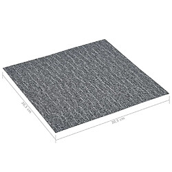 vidaXL Dalles de plancher autoadhésives 20 pcs PVC 1,86 m² gris pas cher