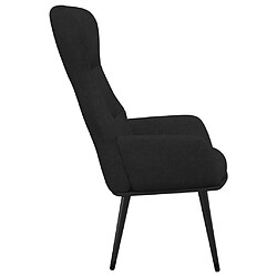 Avis vidaXL Chaise de relaxation Noir Tissu