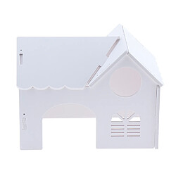 1 Pc Hamster Hérisson Cochon d'Inde Villa En Bois Petits Animaux Maison En Bois Blanc