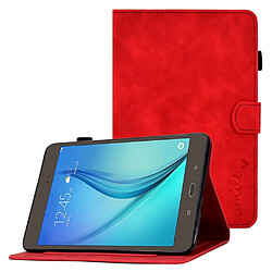 Etui en PU avec support et porte-cartes pour votre Samsung Galaxy Tab A 8.0 SM-T350 (2015) - rouge