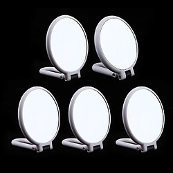 Miroir grossissant de poche double face à miroir de maquillage rond avec trou de suspension X2