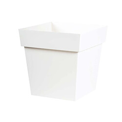 Pot de fleur carré Toscane 39 x H.39 cm - Blanc - Eda