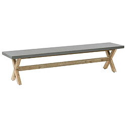 Beliani Banc de jardin OLBIA 200 cm Béton Gris