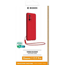 Bigben Coque pour Xiaomi 11T / 11T Pro Silicone + dragonne assortie Rouge