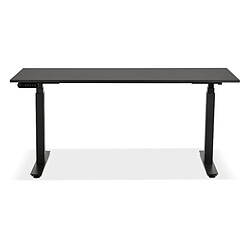 Mes Bureau 160x80x127 cm plateau noir et métal noir - ARUBA