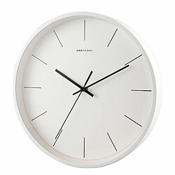 Minimaliste moderne style 12 pouces silencieux non ticking horloge murale de quartz blanc