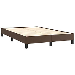 Avis vidaXL Cadre de lit sans matelas marron 120x200 cm similicuir