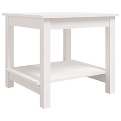 Maison Chic Table basse pour salon | Table à café Blanc 50x50x45 cm Bois massif de pin -GKD21409