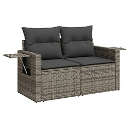 Avis Maison Chic Salon de jardin avec coussins 12 pcs | Ensemble de Table et chaises | Mobilier d'Extérieur gris résine tressée -GKD83235