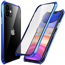 Wewoo Coque Rigide Etui de protection contre les chutes Imperméable Tout Bleu Magneto Shell Series pour iPhone 11 PC Bleu