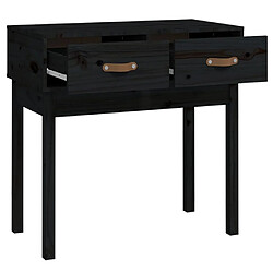 Avis vidaXL Table console Noir 76,5x40x75 cm Bois massif de pin