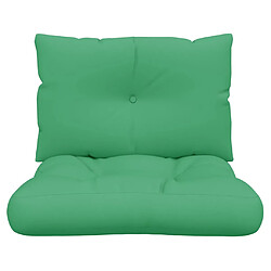 Acheter vidaXL Coussins de palette lot de 2 vert tissu