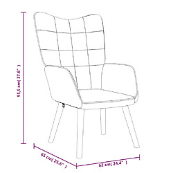 vidaXL Chaise de relaxation avec tabouret Gris clair Tissu pas cher