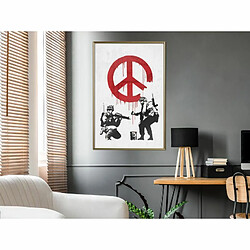 Paris Prix Affiche Murale Encadrée Banksy CND Soldiers II 40 x 60 cm Or