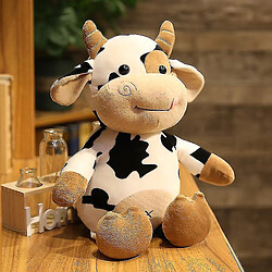 Universal Jouet de poupée moelleux, joli animal en peluche de vache de dessin animé, jouet animal de ferme, cadeau parfait pour les enfants,