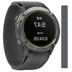 Bracelet en nylon 20mm, réglable boucle, gris pour votre Garmin Fenix 6S Pro/Fenix 5S Plus