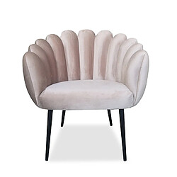 Meubler Design Fauteuil Velours Design Lounge - Velours Taupe