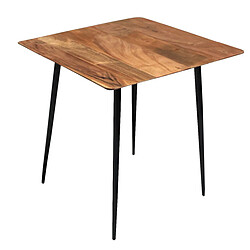 pegane Table d'appoint Acacia et Noir