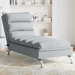 VIDAXL Chaise longue de massage - Gris clair