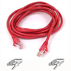 Belkin Cable patch CAT5 RJ45 snagless 3m red 3m câble de réseau