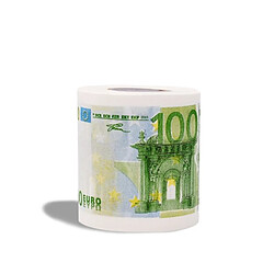 Totalcadeau Papier rouleau hygiénique WC à motif 100 euro toilettes