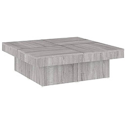 vidaXL Table basse Sonoma gris 90x90x28 cm Bois d'ingénierie