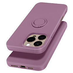 Avizar Coque pour iPhone 16 Pro Bague Support Silicone souple Violet