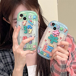 GUPBOO Étui pour iPhone11ProMax Coque Téléphone Simple Texte Graffiti Coloré Transparent