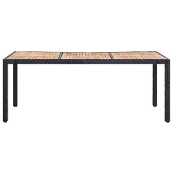 Avis Maison Chic Mobilier à dîner 9 pcs de jardin avec coussins - Ensemble table et chaises d'extérieur - Salon/Mobilier de jardin classique Résine tressée Noir -MN31701