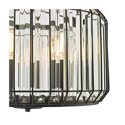 Avis Luminaire Center Suspension Naeva Cristal, noir mat