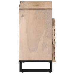 Avis vidaXL Table de chevet 50x34x62 cm bois de manguier massif brut