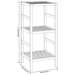 vidaXL Étagère de salle de bain 35,5x35,5x79 cm Bois massif de noyer pas cher