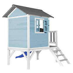 Acheter AXI Maison Enfant Beach Lodge XL en Bleu avec Toboggan Bleu | Maison de Jeux en Bois FFC pour Les Enfants | Maisonnette / Cabane en Bois