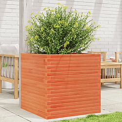 vidaXL Jardinière cire marron 70x70x68,5 cm bois de pin massif