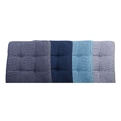 Avis But Lot de 4 chaises POKE Tissu simili lin bleu et gris