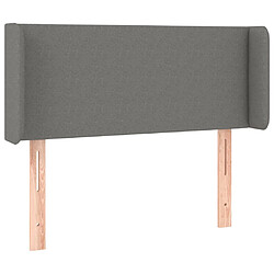 vidaXL Tête de lit avec oreilles Gris foncé 83x16x78/88 cm Tissu