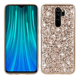 Wewoo Coque Pour Xiaomi Redmi Note 8 Pro TPU antichoc en poudre scintillante Or