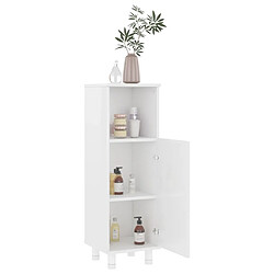 Avis Maison Chic Armoire de salle de bain,Meuble de rangement,Meuble haut Blanc brillant 30x30x95 cm Aggloméré -GKD707285