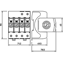 obo-bettermann ? Mécanisme combiné V50 Version 3 + 1, 280 V