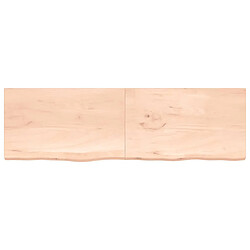 Avis vidaXL Étagère murale 200x60x(2-4) cm bois de chêne massif non traité