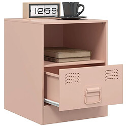 Avis vidaXL Tables de chevet 2 pcs rose 34,5x39x44 cm acier