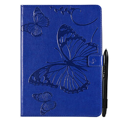 Etui en PU motif papillon avec support magnétique bleu pour votre iPad mini (2021)