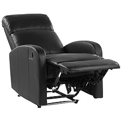 Beliani Fauteuil Cuir PU Noir VIRRAT pas cher