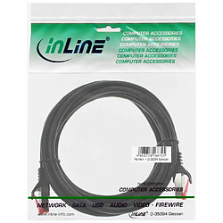 Câble de raccordement InLine® S / FTP PiMF Cat.6 PVC CCA 250 MHz noir 0.3m