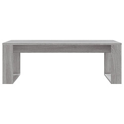 Avis vidaXL Table basse sonoma gris 102x50x35 cm bois d'ingénierie