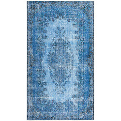 Vidal Tapis de laine 290x165 Bleu Ultra Vintage