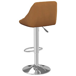 Acheter vidaXL Tabouret de bar Marron Velours