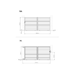 Acheter Vente-Unique Portail coulissant aluminium plein L374 x H180 cm anthracite - NAZARIO