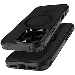 4smarts Coque MagSafe pour iPhone 16 Pro Max Antichoc avec Bords Surélevés Noir