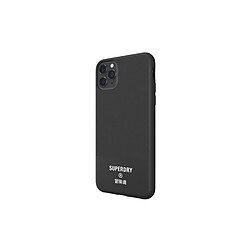 Superdry Coque pour Apple iPhone 11 Pro Max Collection Canvas en TPU Noir